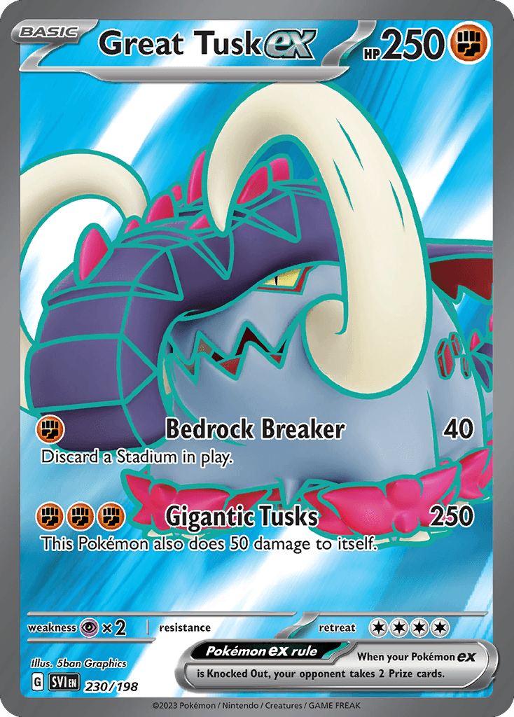 Great Tusk ex: Scarlet & Violet