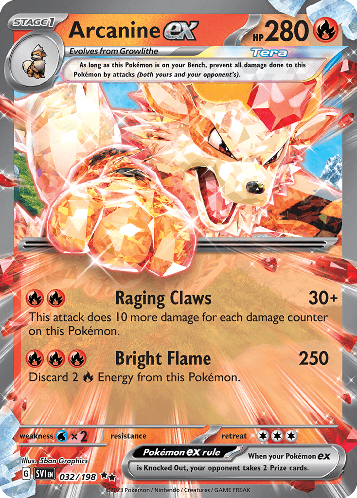 Arcanine ex: Scarlet & Violet