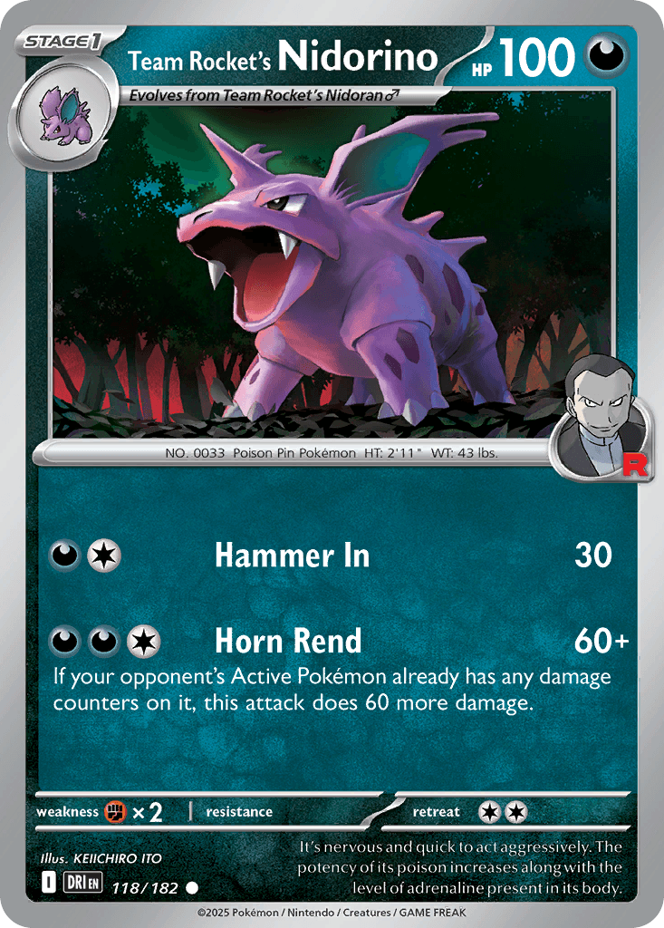 Team Rocket's Nidorino: Destined Rivals