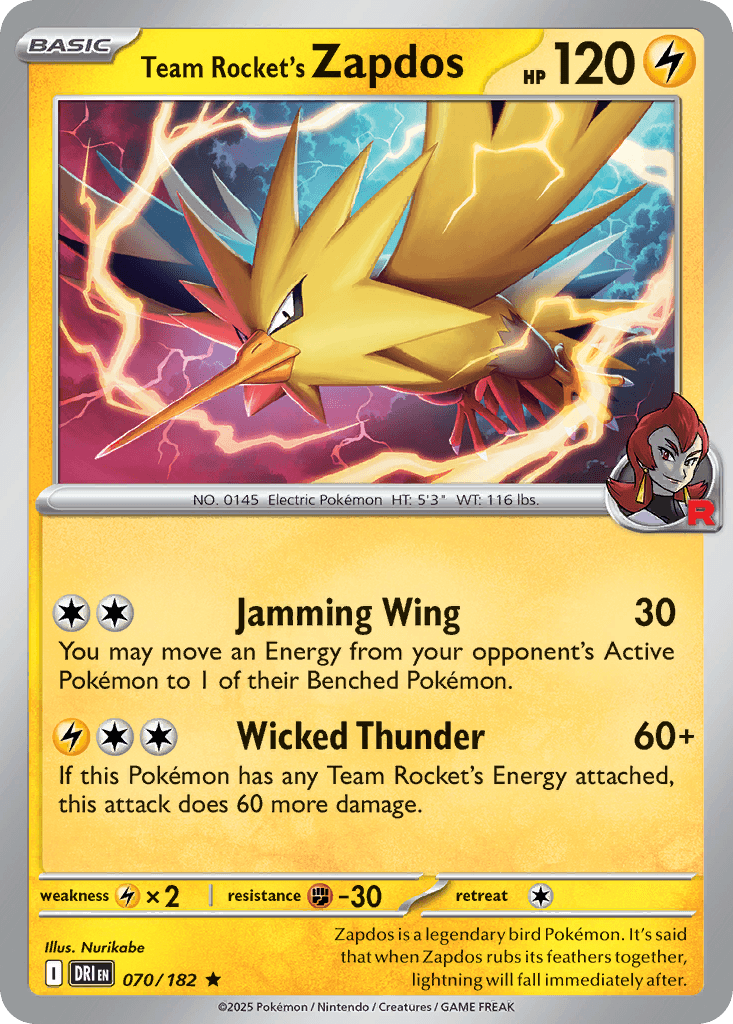 Team Rocket's Zapdos: Destined Rivals