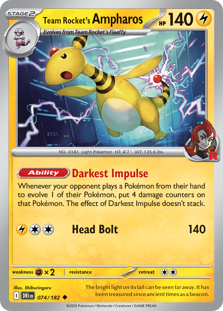 Team Rocket's Ampharos: Destined Rivals
