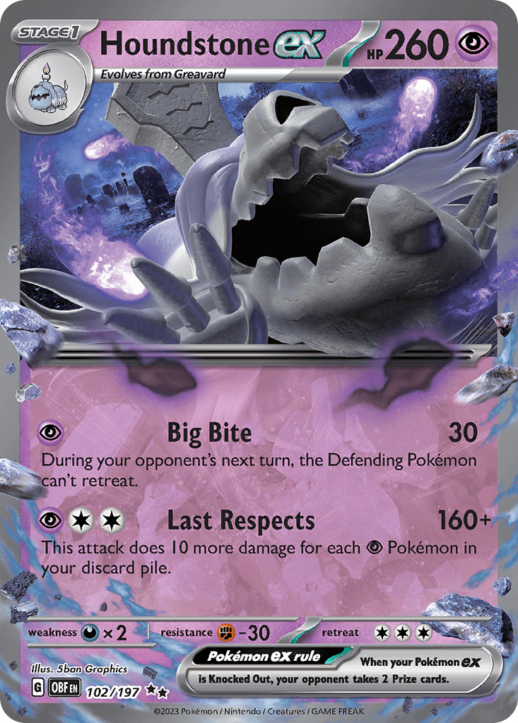 Houndstone ex: Obsidian Flames