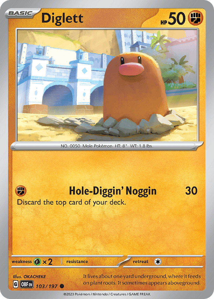 Diglett: Obsidian Flames