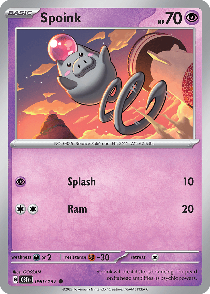 Spoink: Obsidian Flames