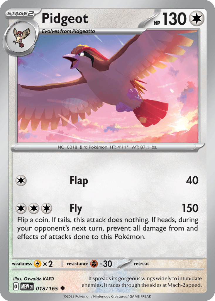 Pidgeot: 151