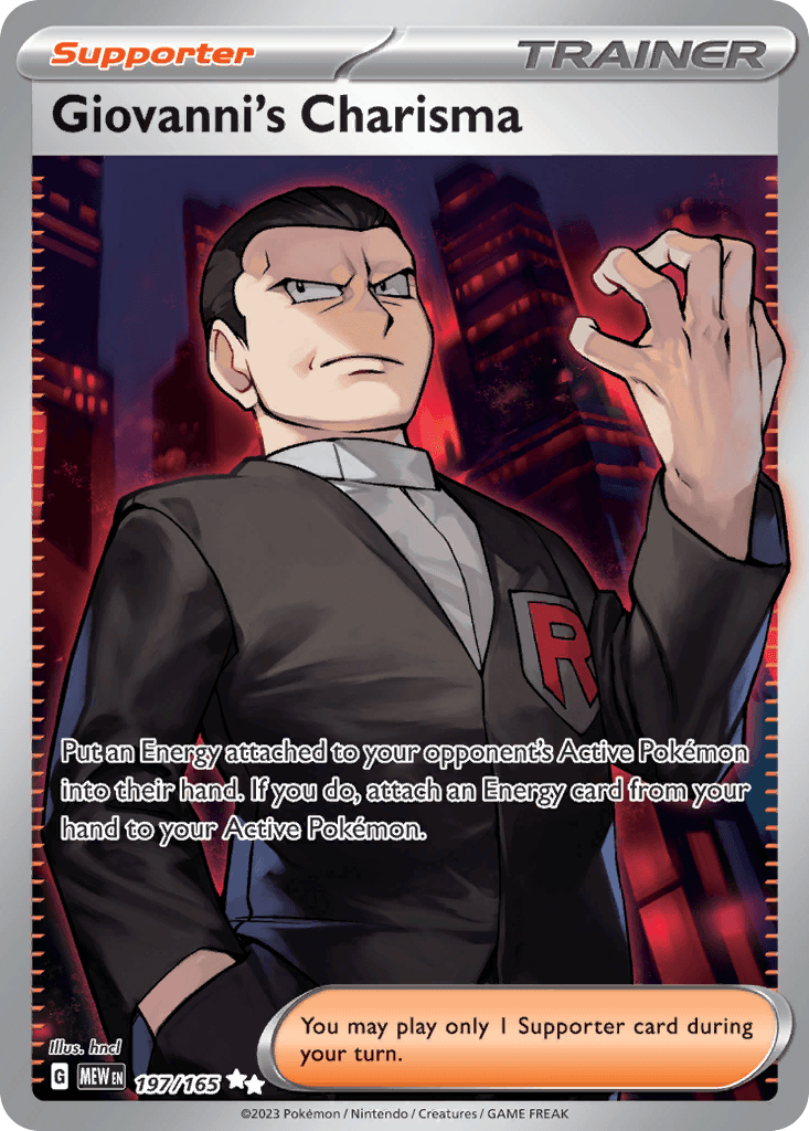 Giovanni's Charisma: 151