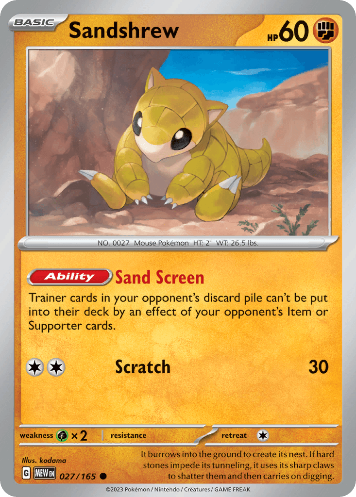 Sandshrew: 151