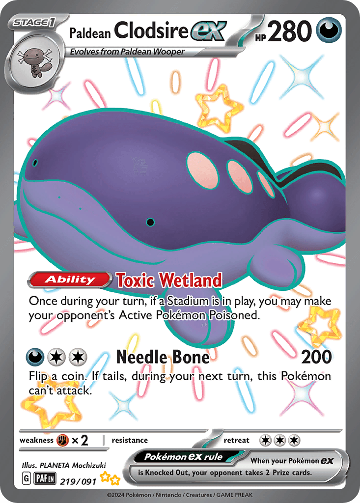 Paldean Clodsire ex: Paldean Fates