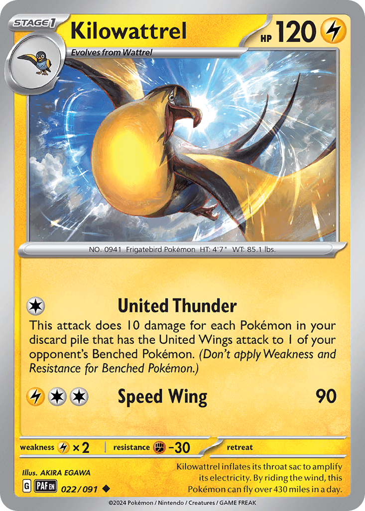 Kilowattrel: Paldean Fates