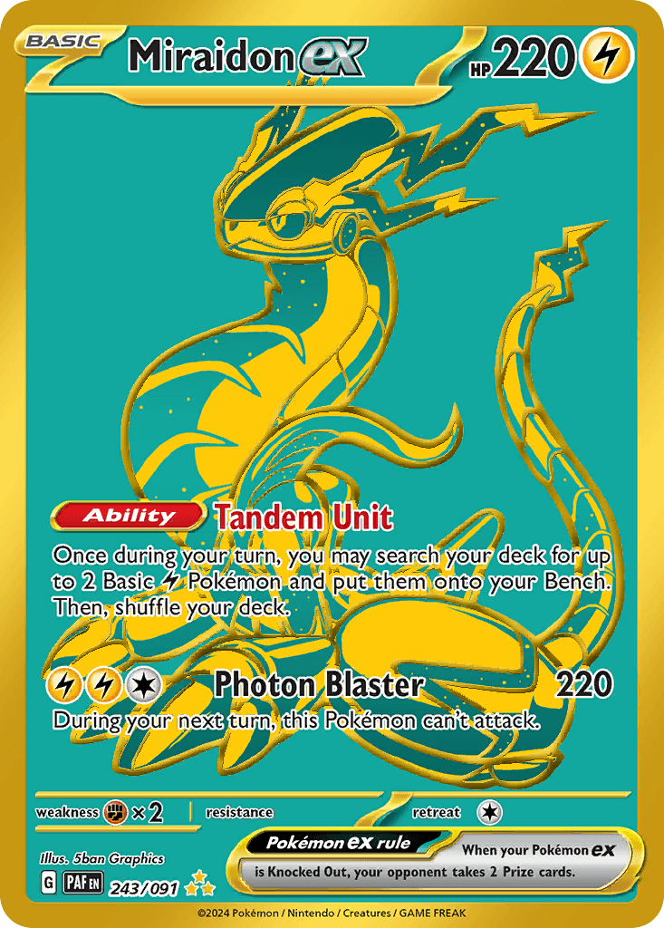 Miraidon ex: Paldean Fates