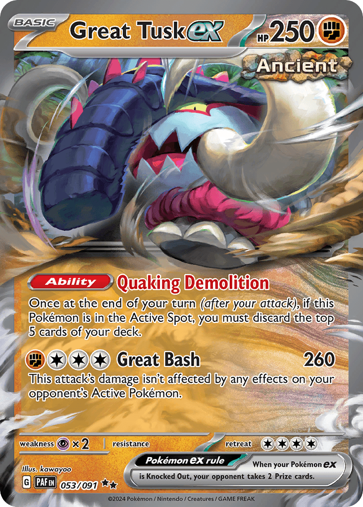 Great Tusk ex: Paldean Fates