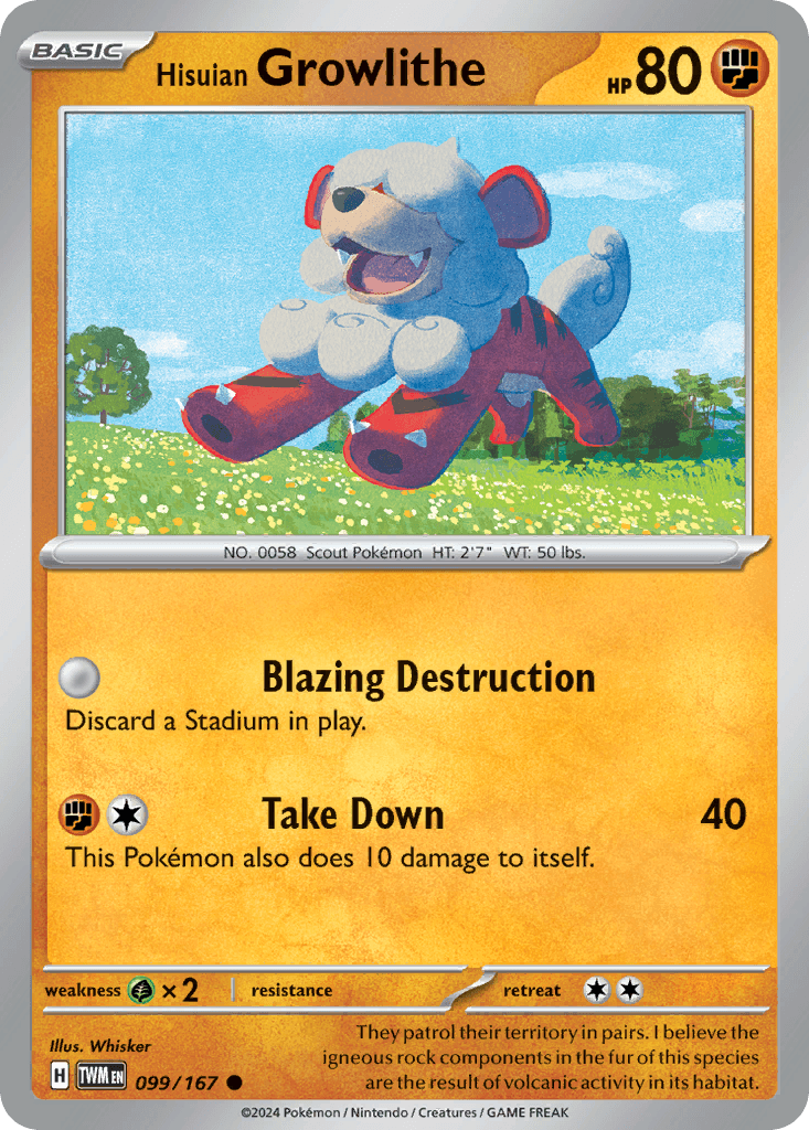 Hisuian Growlithe: Twilight Masquerade