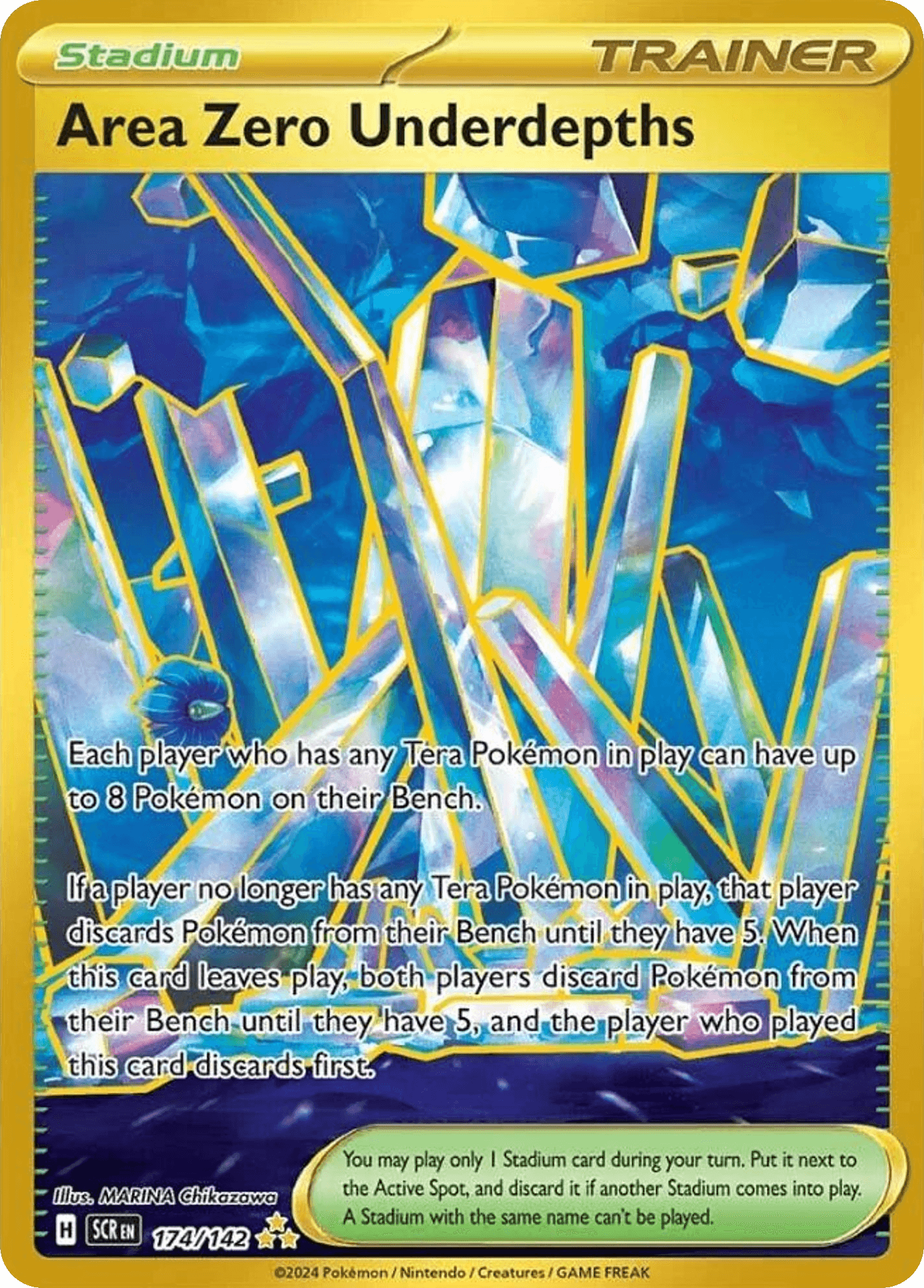 Area Zero Underdepths: Stellar Crown