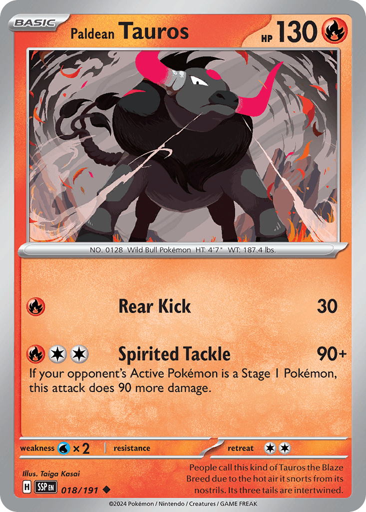 Paldean Tauros: Surging Sparks