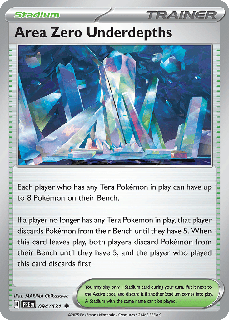 Area Zero Underdepths: Prismatic Evolutions