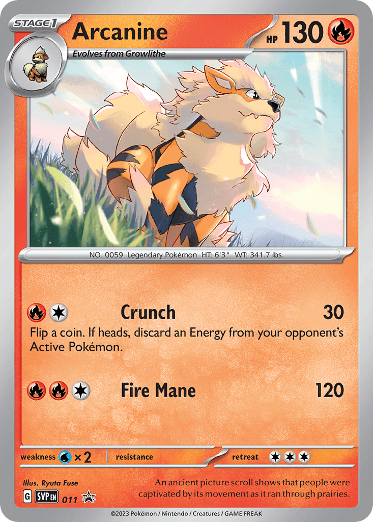Arcanine: Scarlet & Violet Black Star Promos