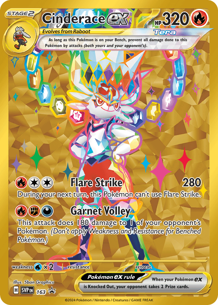 Cinderace ex: Scarlet & Violet Black Star Promos