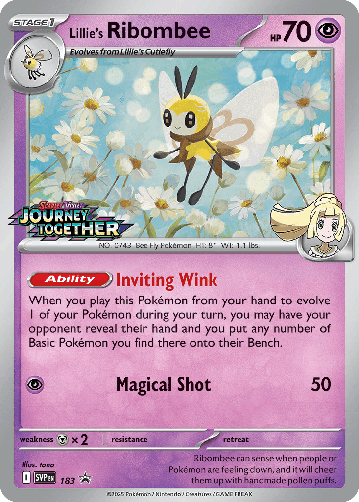 Lillie's Ribombee: Scarlet & Violet Black Star Promos