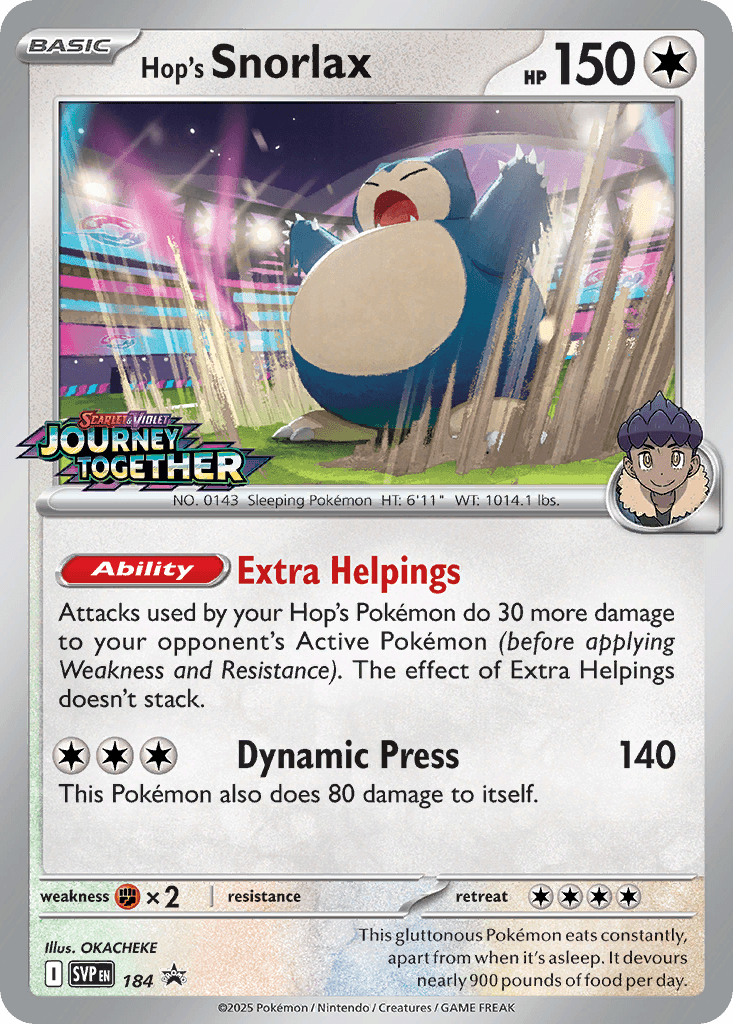 Hop's Snorlax: Scarlet & Violet Black Star Promos