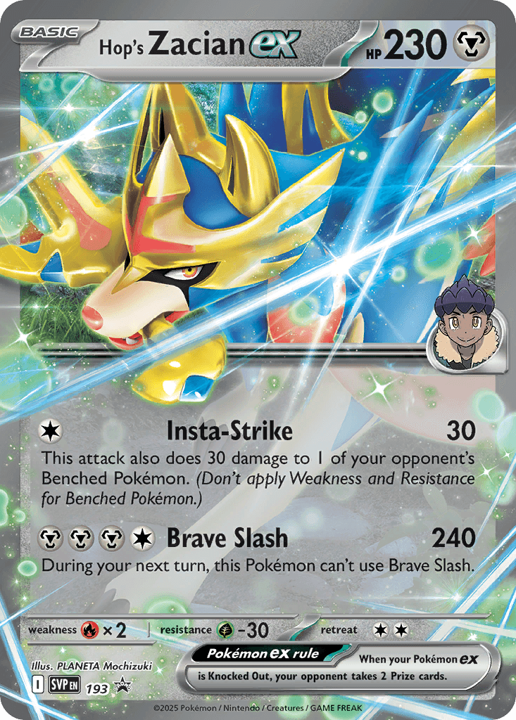 Hop's Zacian ex: Scarlet & Violet Black Star Promos
