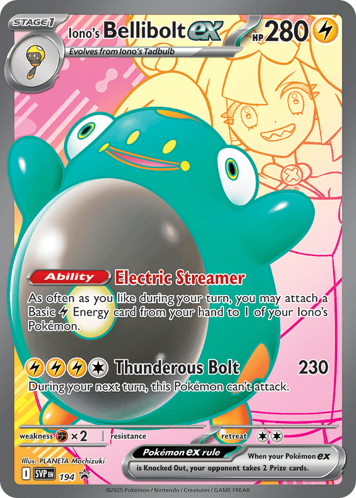 Iono's Bellibolt ex: Scarlet & Violet Black Star Promos