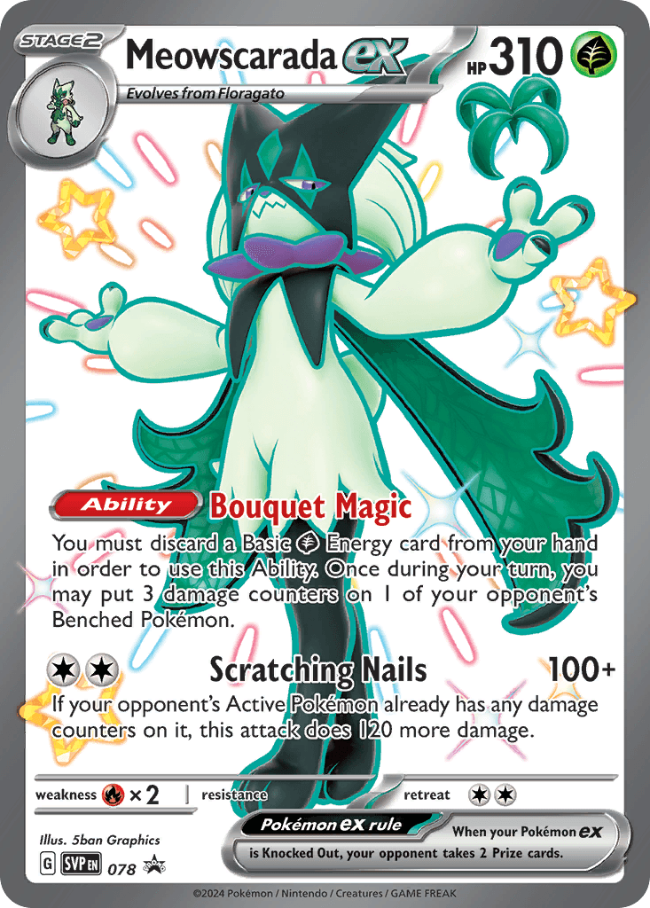 Meowscarada ex: Scarlet & Violet Black Star Promos