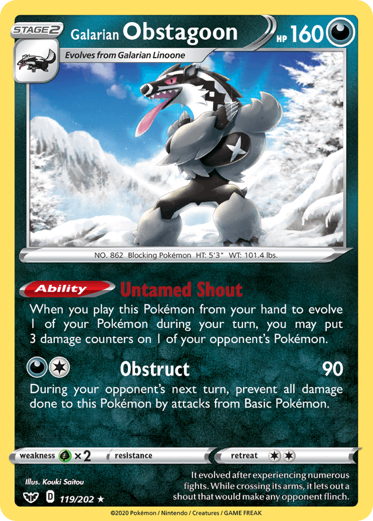 Galarian Obstagoon: Sword & Shield