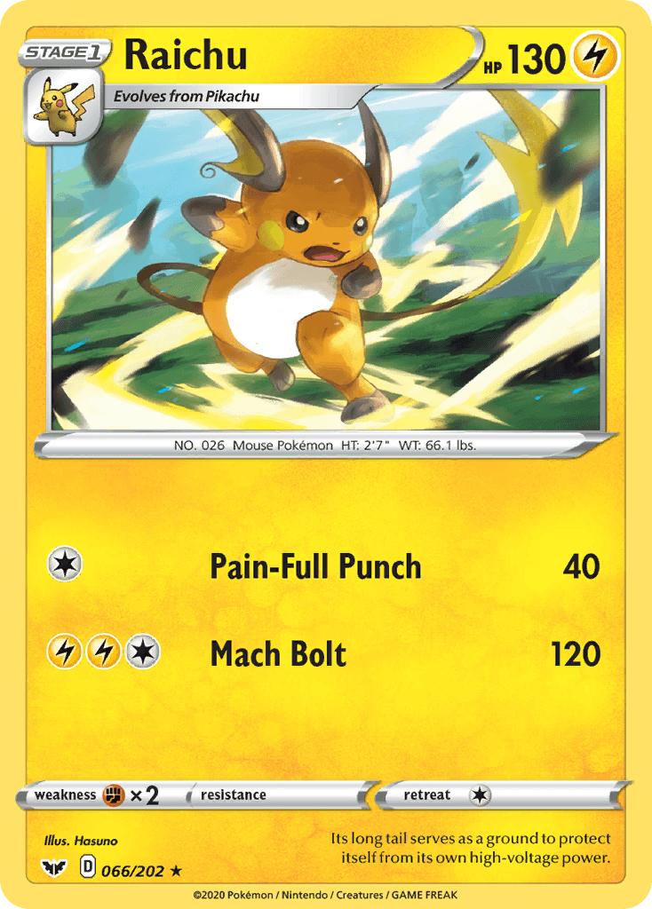 Raichu: Sword & Shield