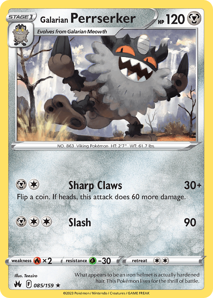 Galarian Perrserker: Crown Zenith