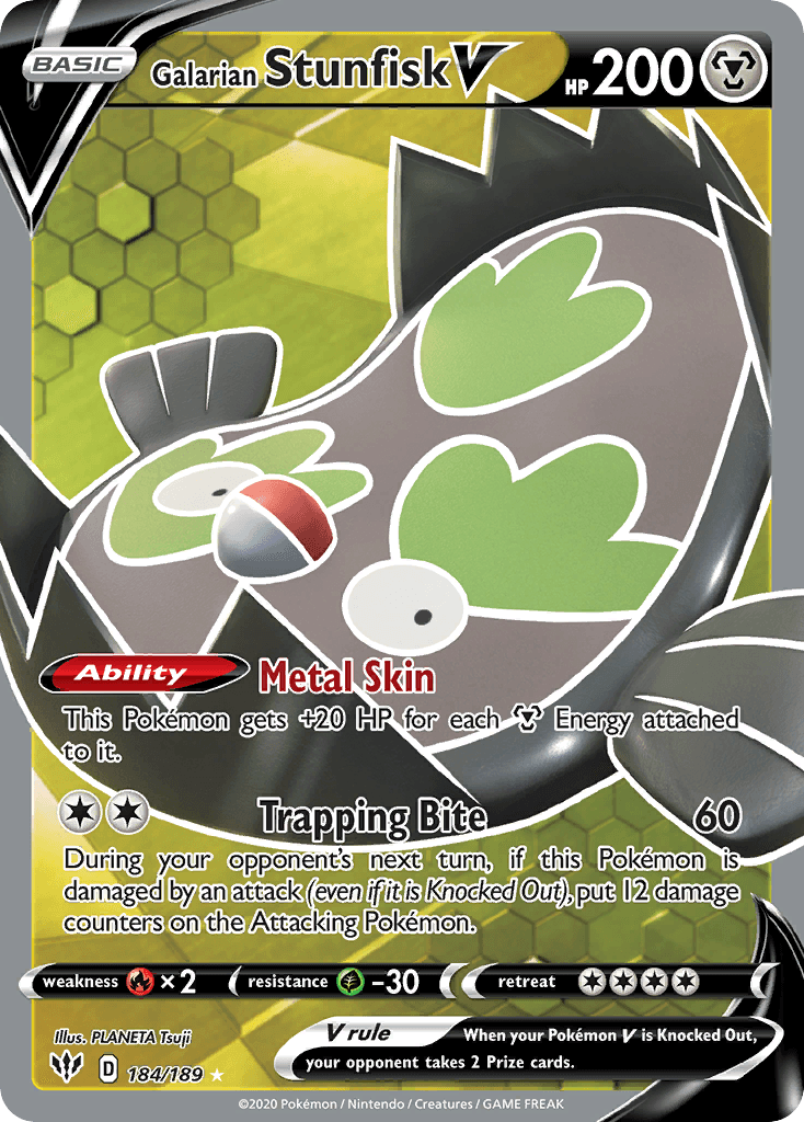 Galarian Stunfisk V: Darkness Ablaze