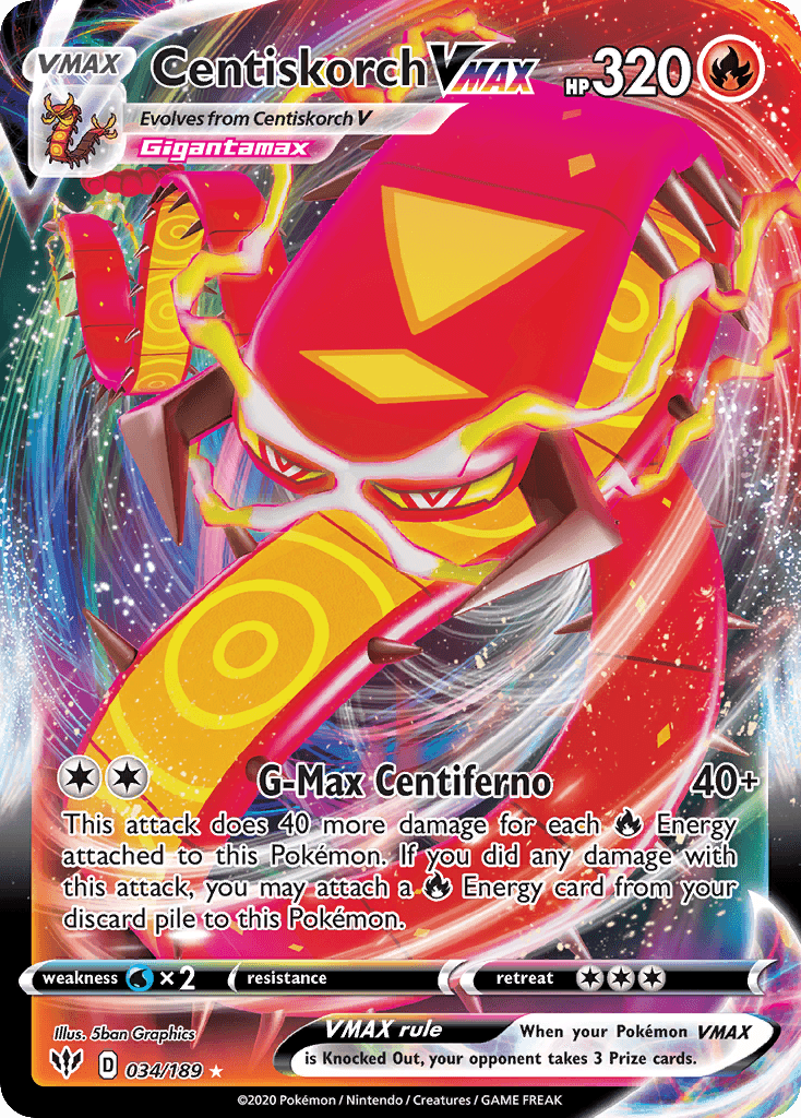 Centiskorch VMAX: Darkness Ablaze