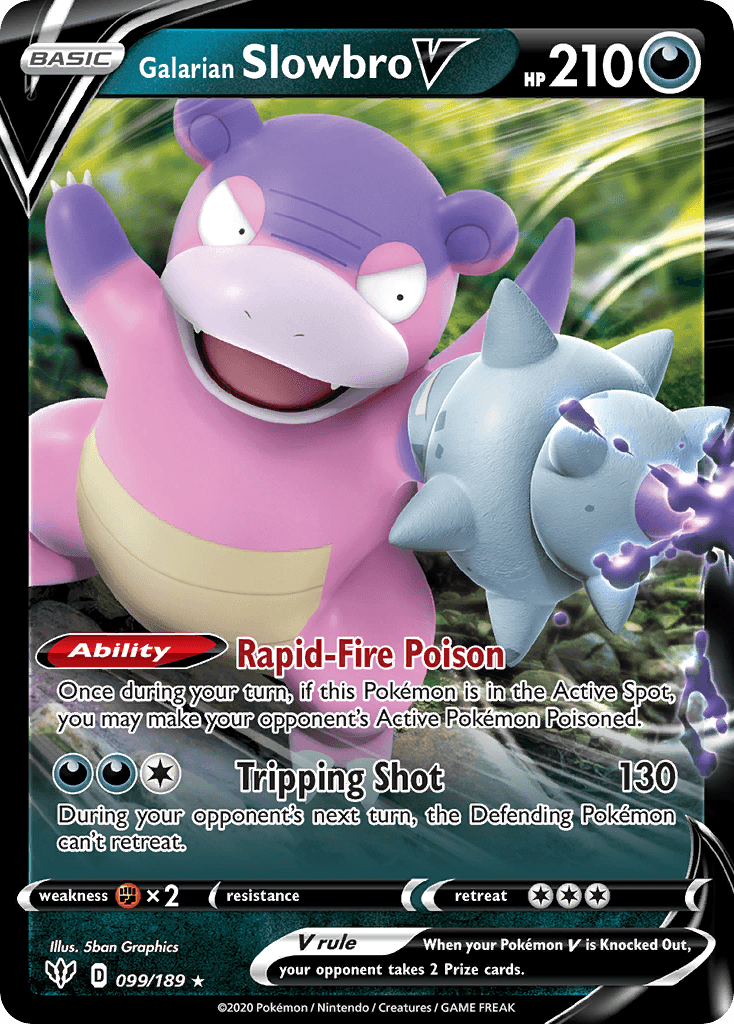 Galarian Slowbro V: Darkness Ablaze