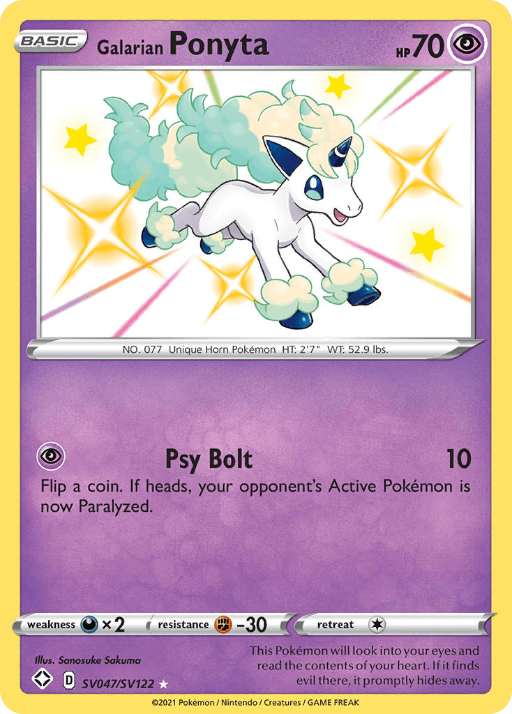 Galarian Ponyta: Shining Fates Shiny Vault