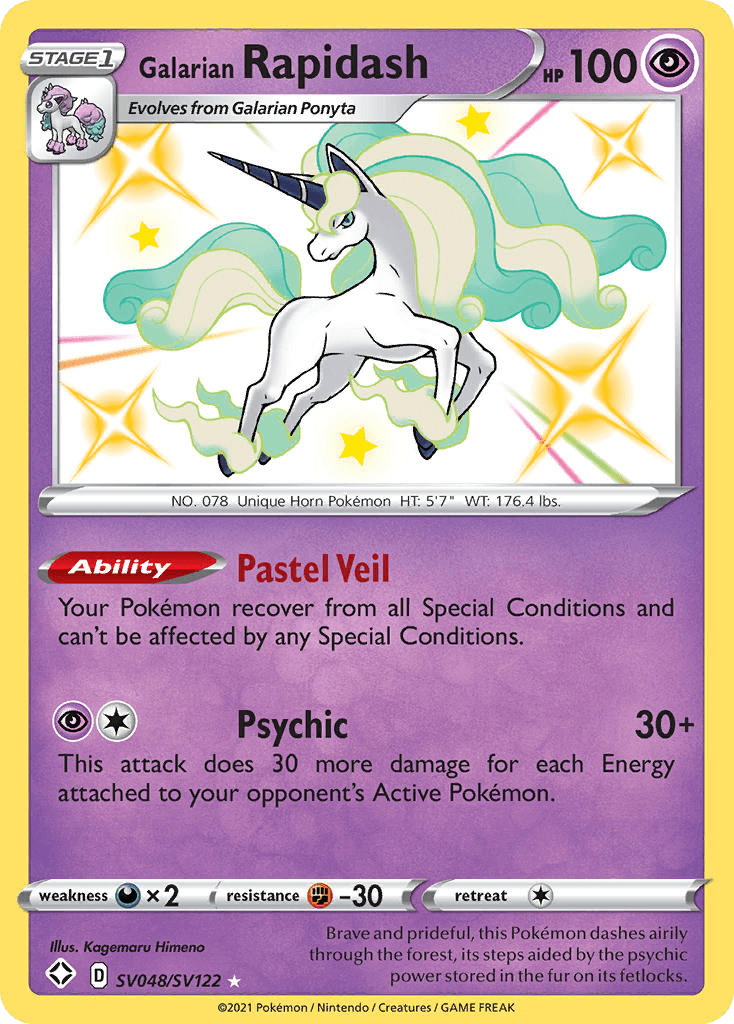 Galarian Rapidash: Shining Fates Shiny Vault