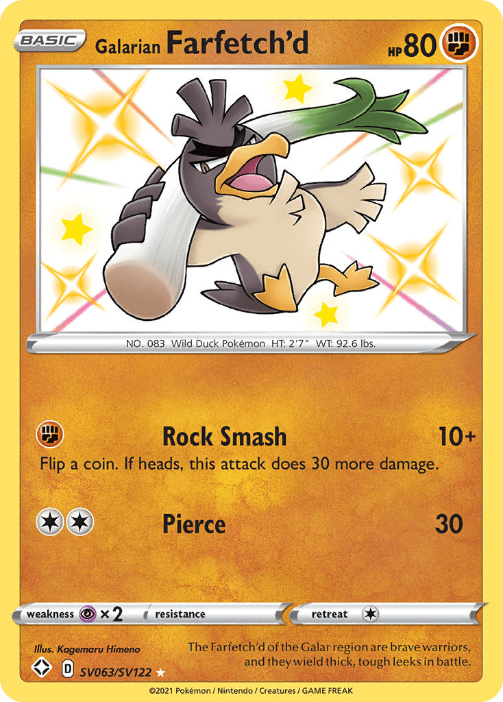 Galarian Farfetch'd: Shining Fates Shiny Vault