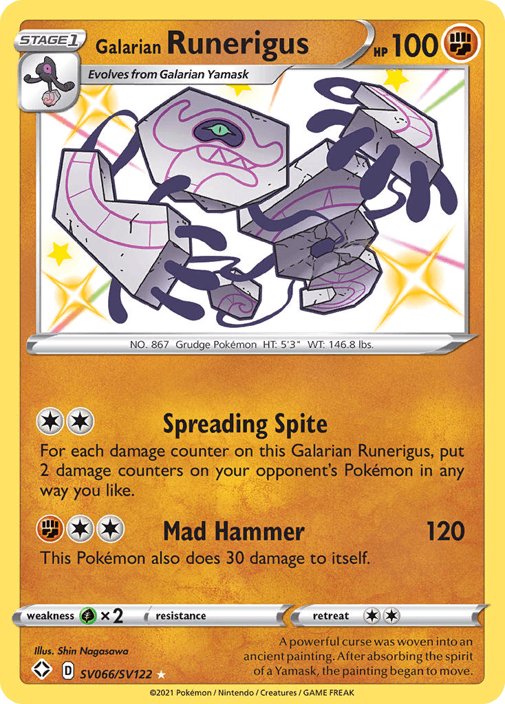 Galarian Runerigus: Shining Fates Shiny Vault