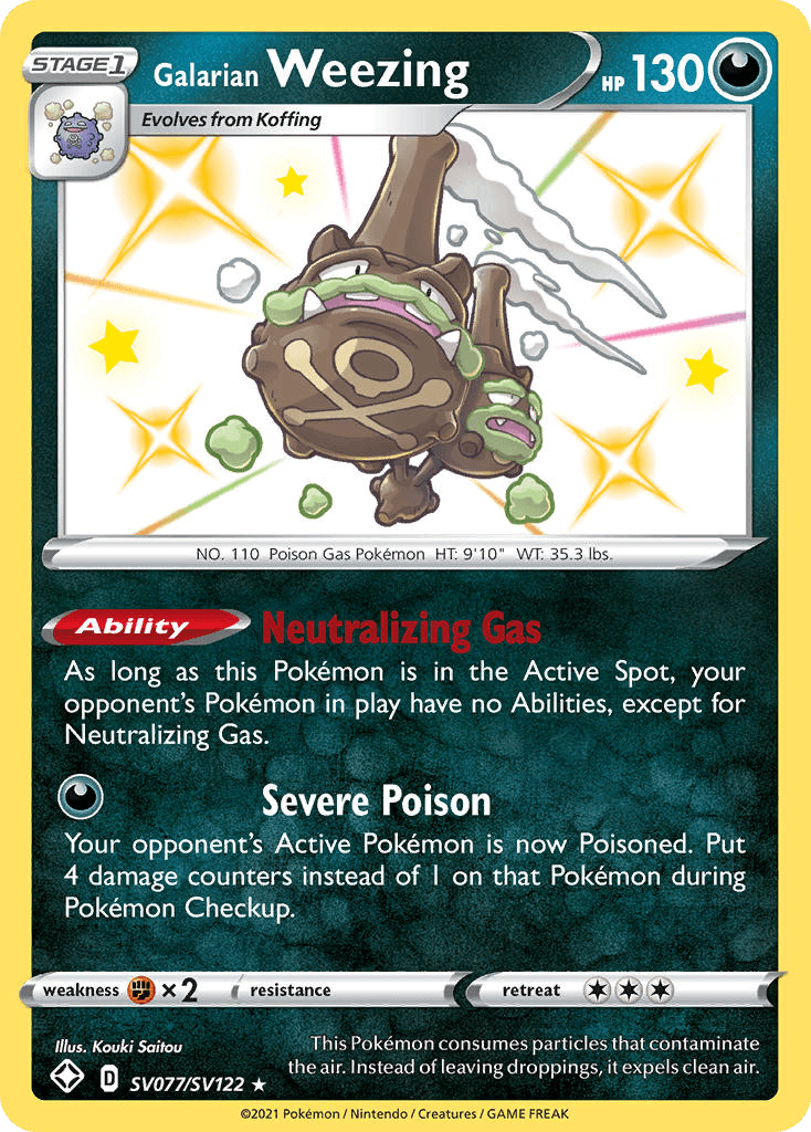 Galarian Weezing: Shining Fates Shiny Vault