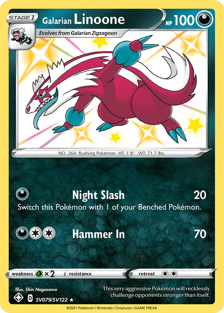 Galarian Linoone: Shining Fates Shiny Vault