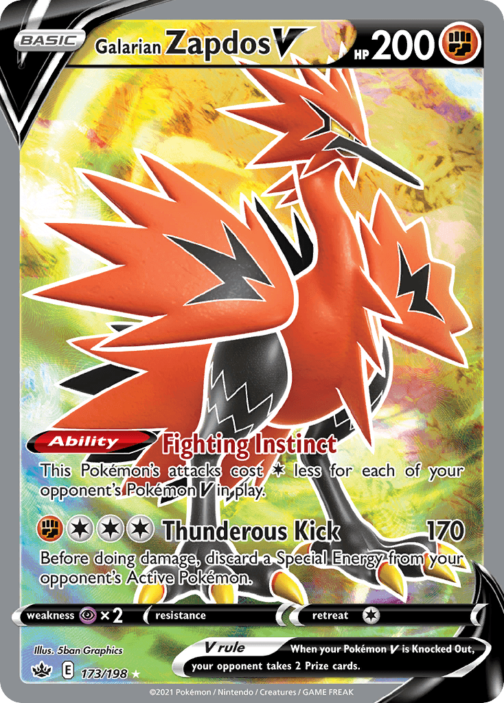 Galarian Zapdos V: Chilling Reign