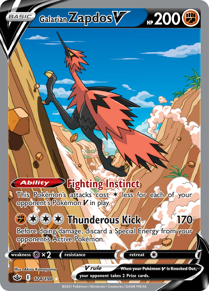 Galarian Zapdos V: Chilling Reign