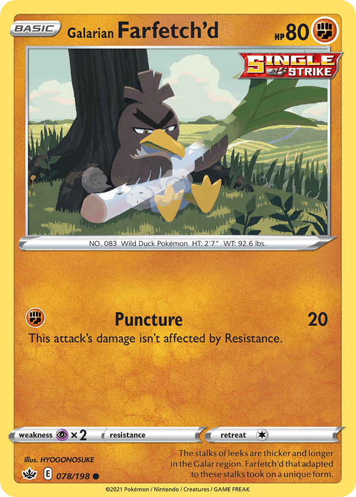 Galarian Farfetch'd: Chilling Reign