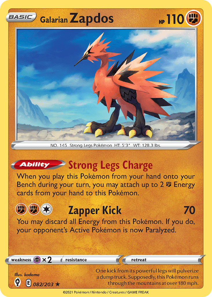 Galarian Zapdos: Evolving Skies