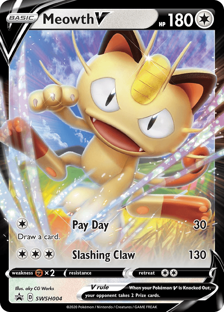 Meowth V: SWSH Black Star Promos