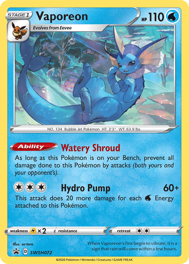 Vaporeon: SWSH Black Star Promos