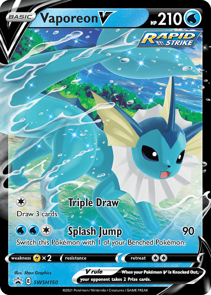 Vaporeon V: SWSH Black Star Promos