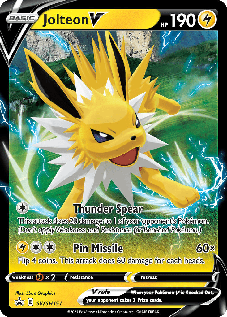 Jolteon V: SWSH Black Star Promos