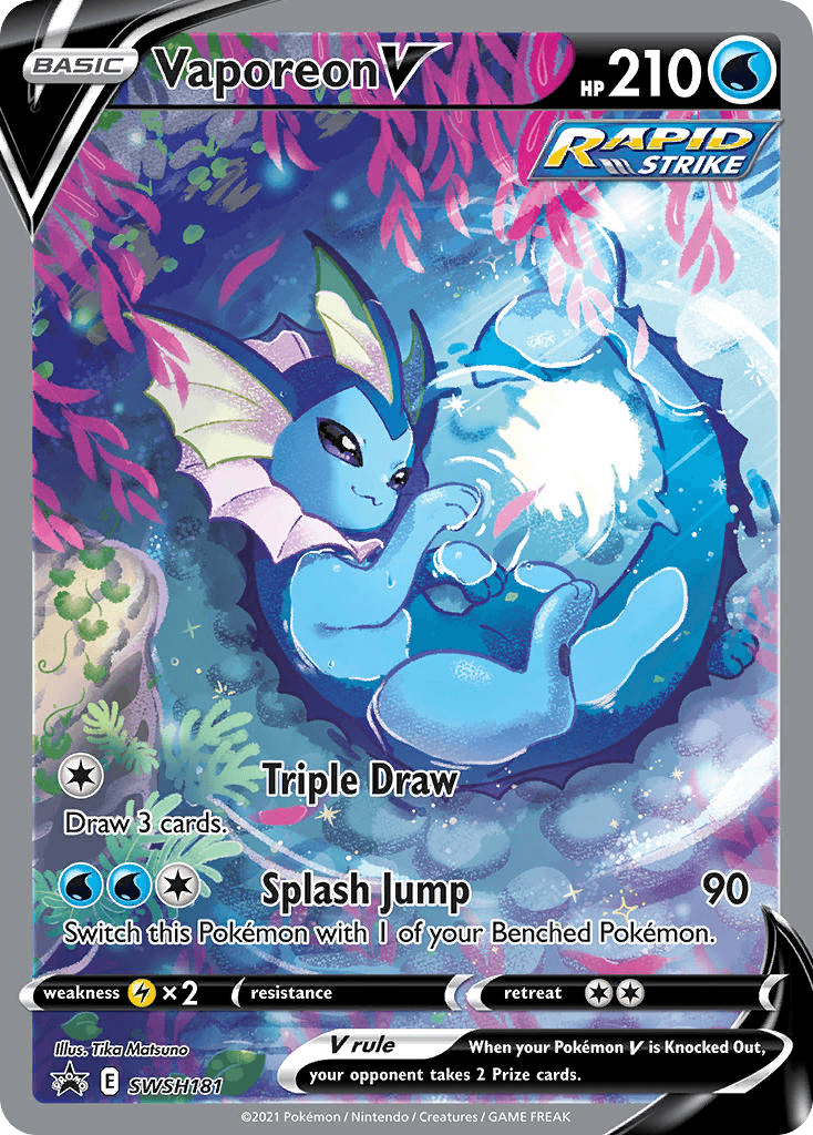 Vaporeon V: SWSH Black Star Promos