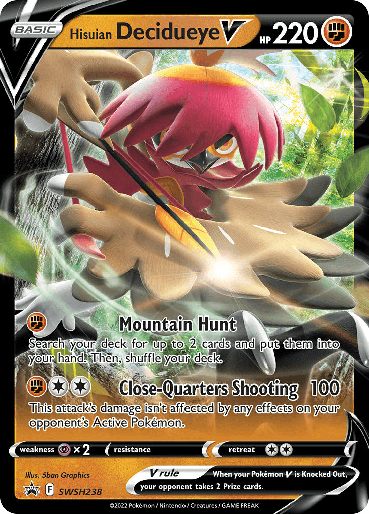 Hisuian Decidueye V: SWSH Black Star Promos