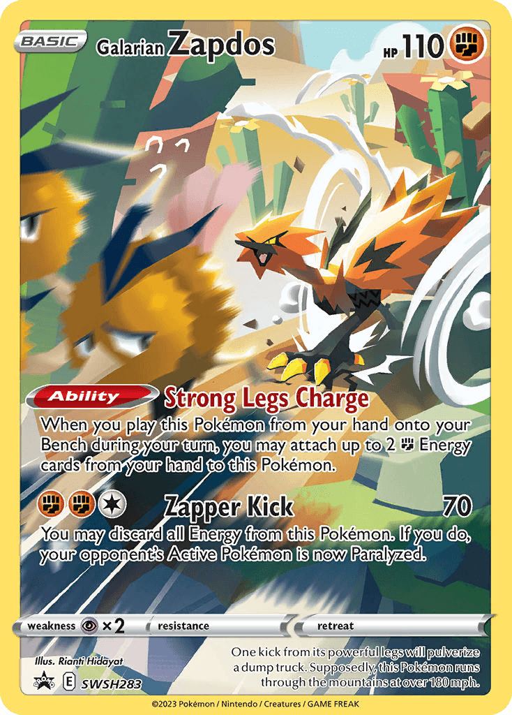 Galarian Zapdos: SWSH Black Star Promos