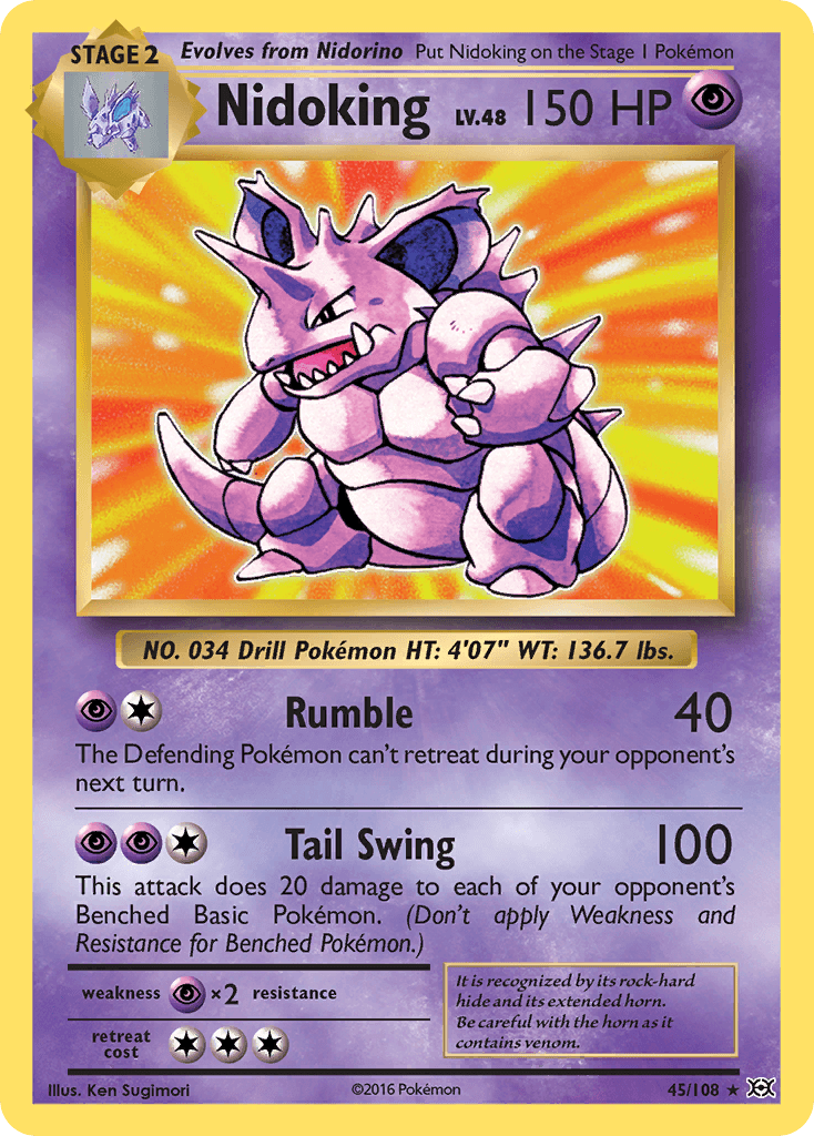 Nidoking: Evolutions